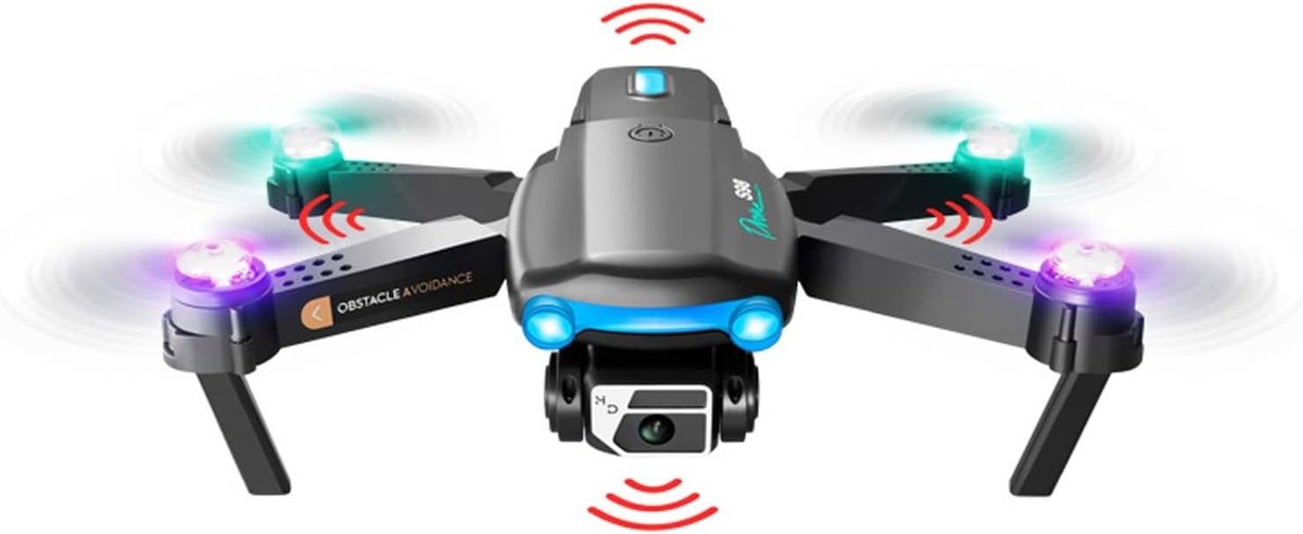 Vouwbare Mini Drone met Camera voor Kinderen en Volwassenen, 360 Graden Infrarood Detectie, Ideaal voor Buiten en Binnen Gebruik