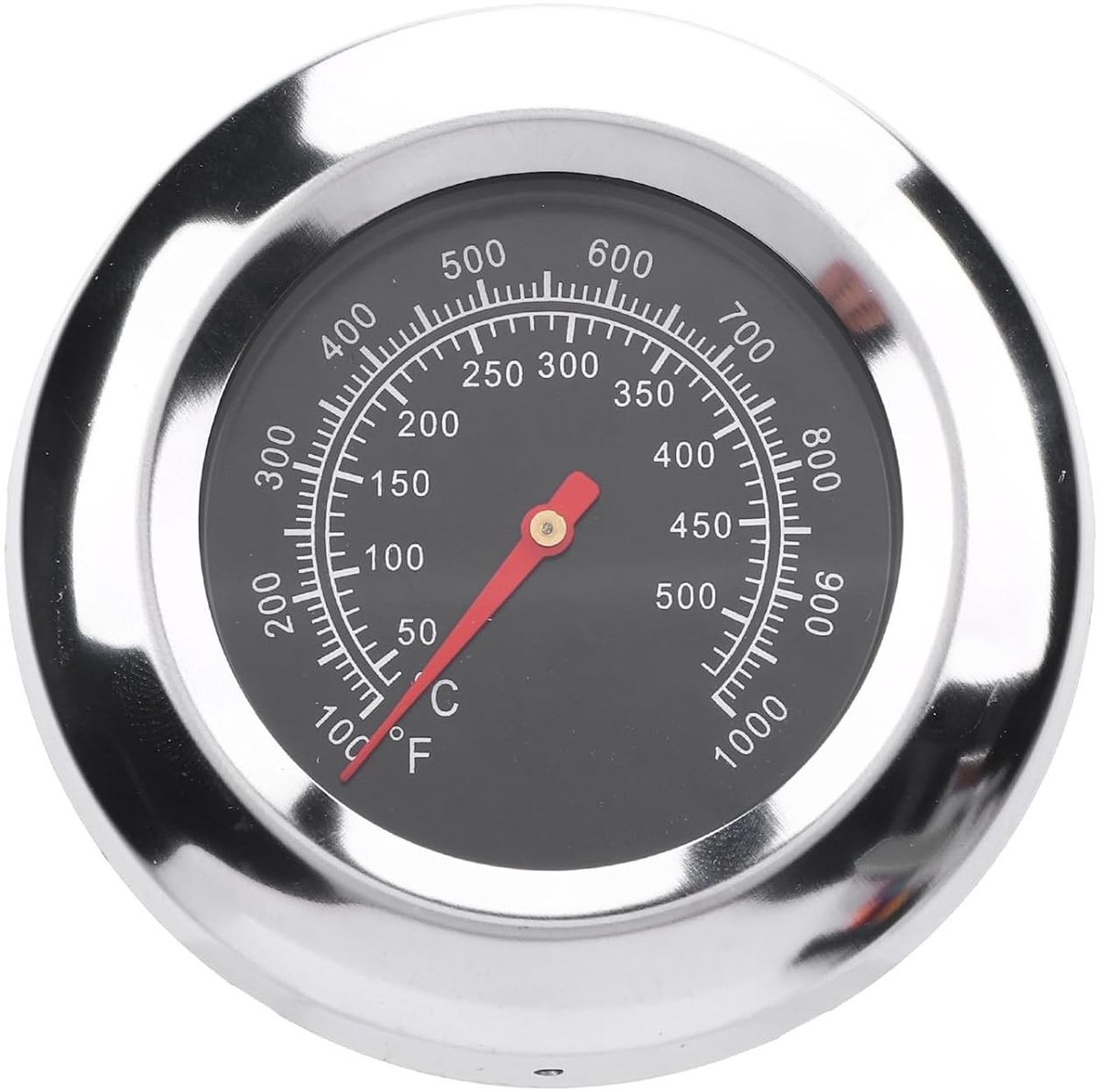 Grote Dial BBQ Thermometer van RVS met M10 Draad en Temperatuurbereik van 100-1000°F voor Perfecte Grillresultaten en Eenvoudige Installatie