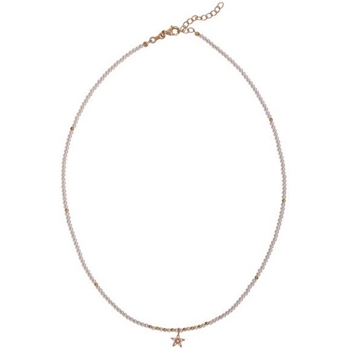 ALISIA AL4909-ORO GOLD-PLATED KETTING MET PARELS EN STER BEDEL 1 STUK