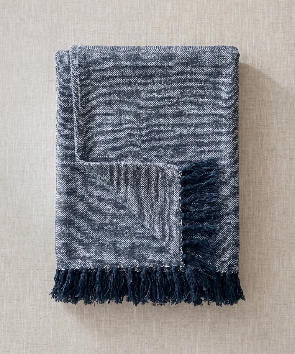 Waro - Fouta Indigo - 100 % katoen - blauw - 170 cm op 130 cm