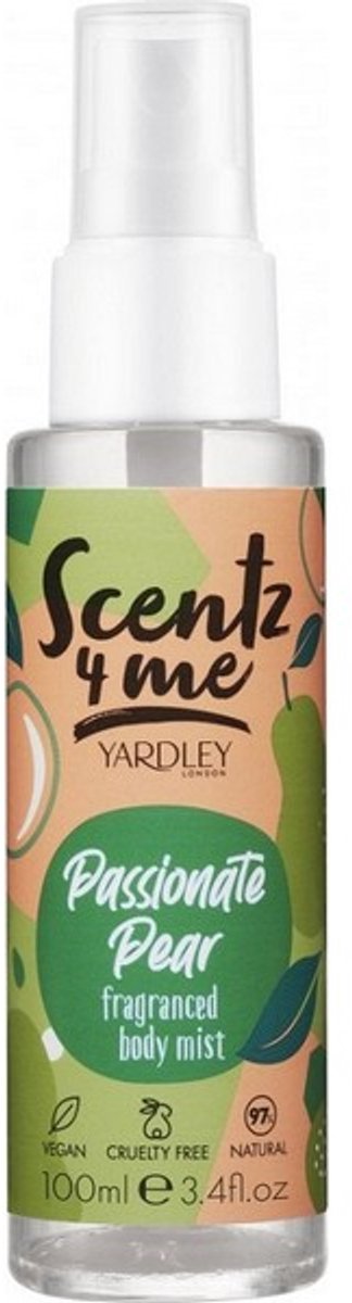 YARDLEY SCENTZ 4 ME PASSIONATE PEAR BODY MIST 100 ML