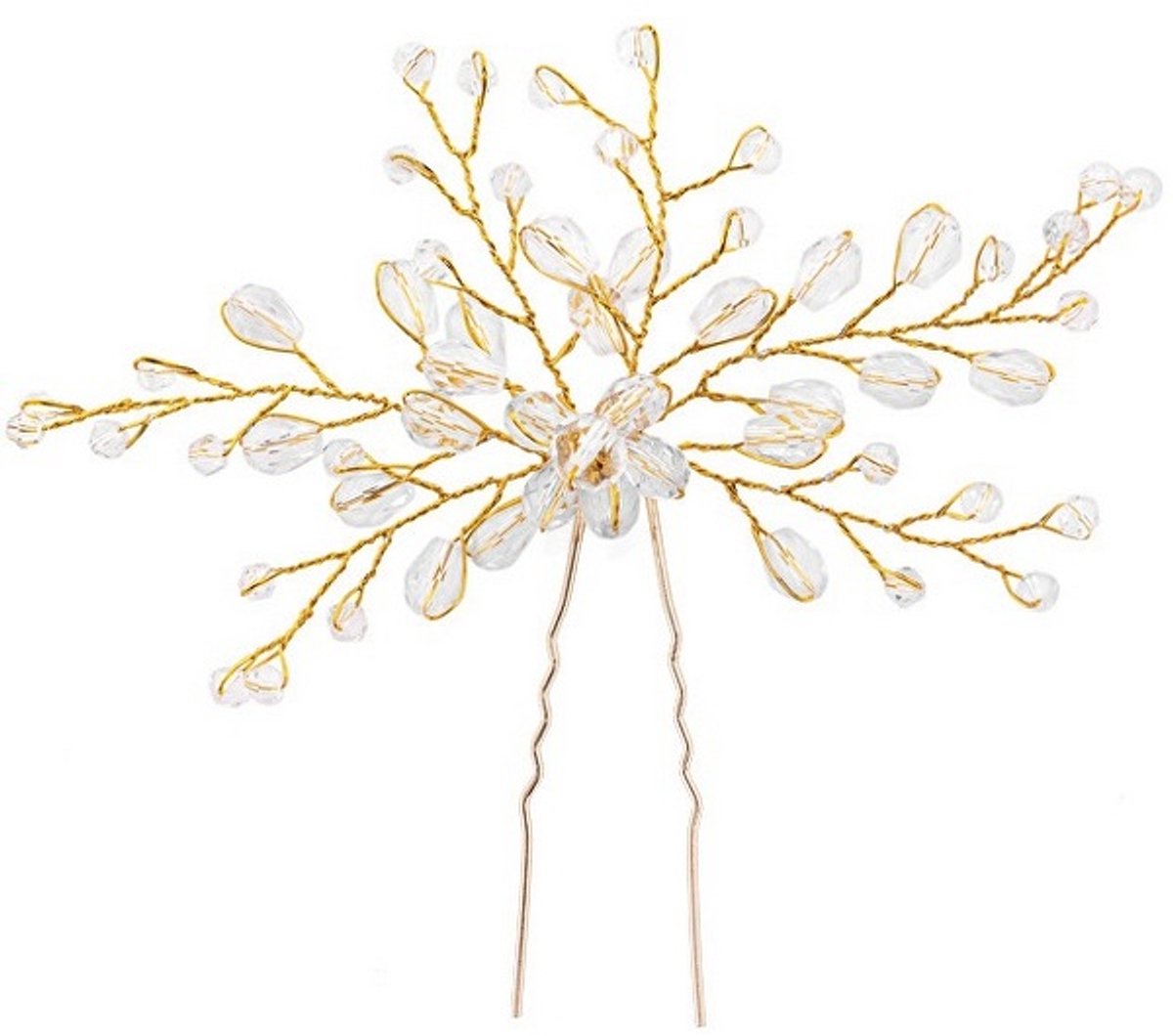 TROLI GOLD-PLATED HAARPIN MET KRALEN 1 STUK