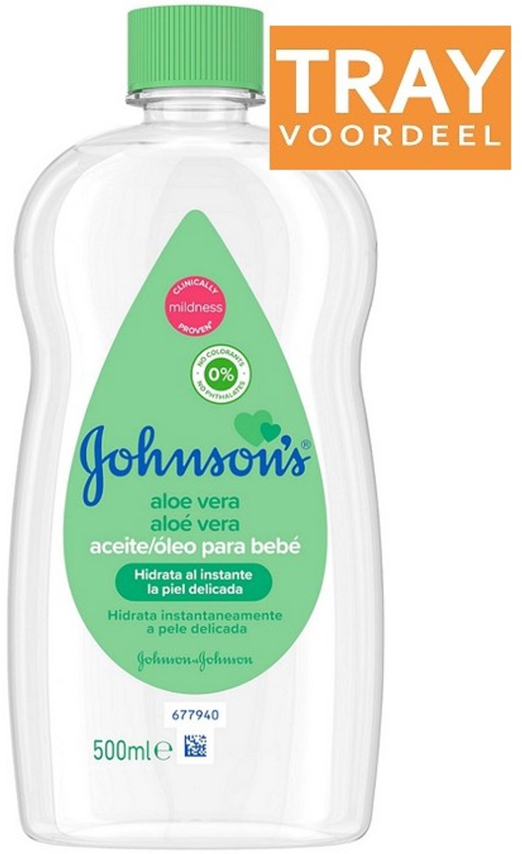 JOHNSON'S ALOE VERA BABY OLIE 6 X 500 ML