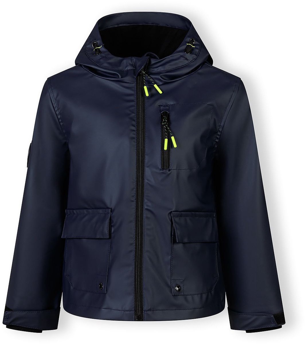 Minoti winterjas jongens met capuchon - waterafstotend donkerblauw