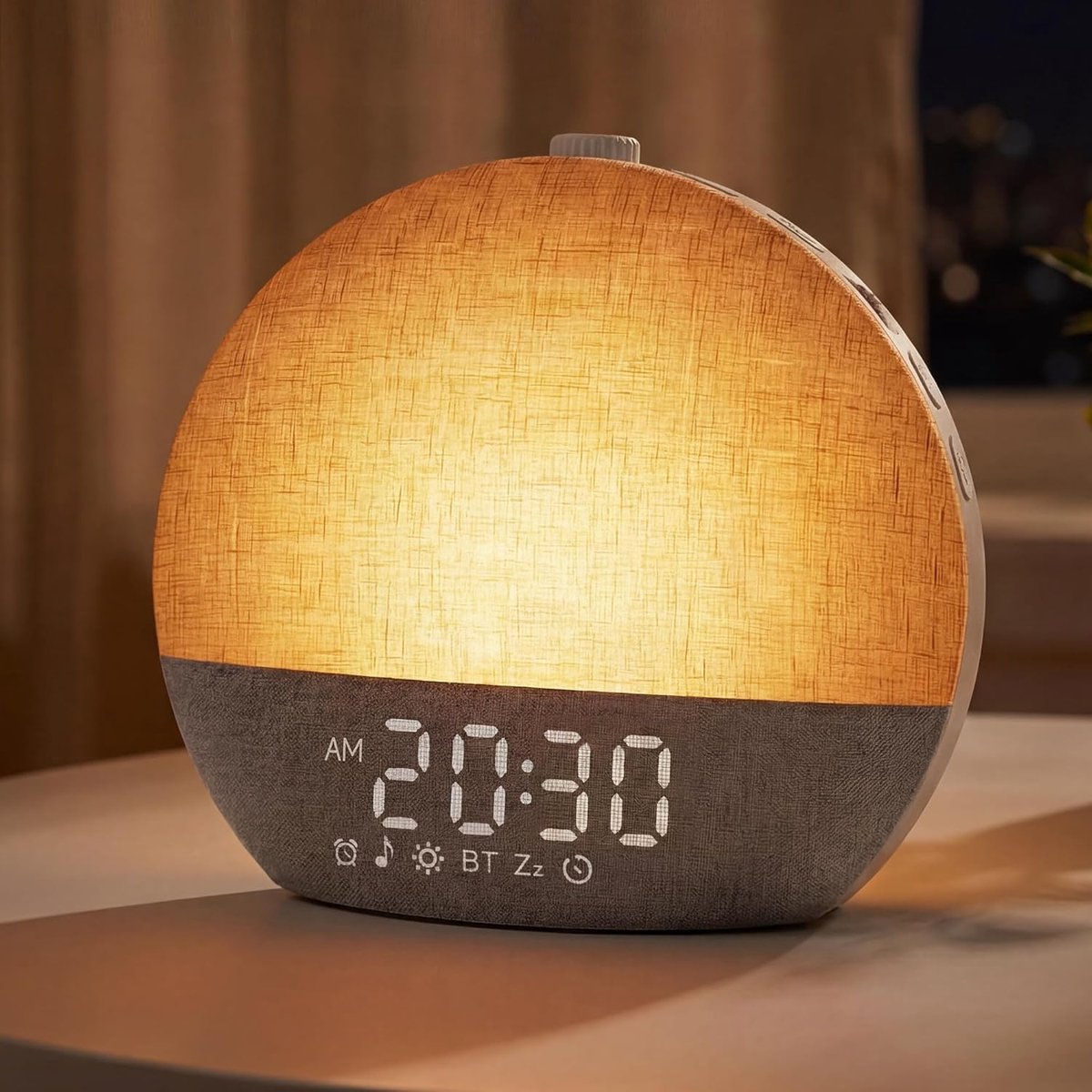Thijox - Wake up Light Lichtwekker met Zonsopgangsimulatie, Nachtlampje met 30 Natuurlijke Geluiden, 20 Helderheidsniveaus, 17 Kleuren Sluimerfunctie