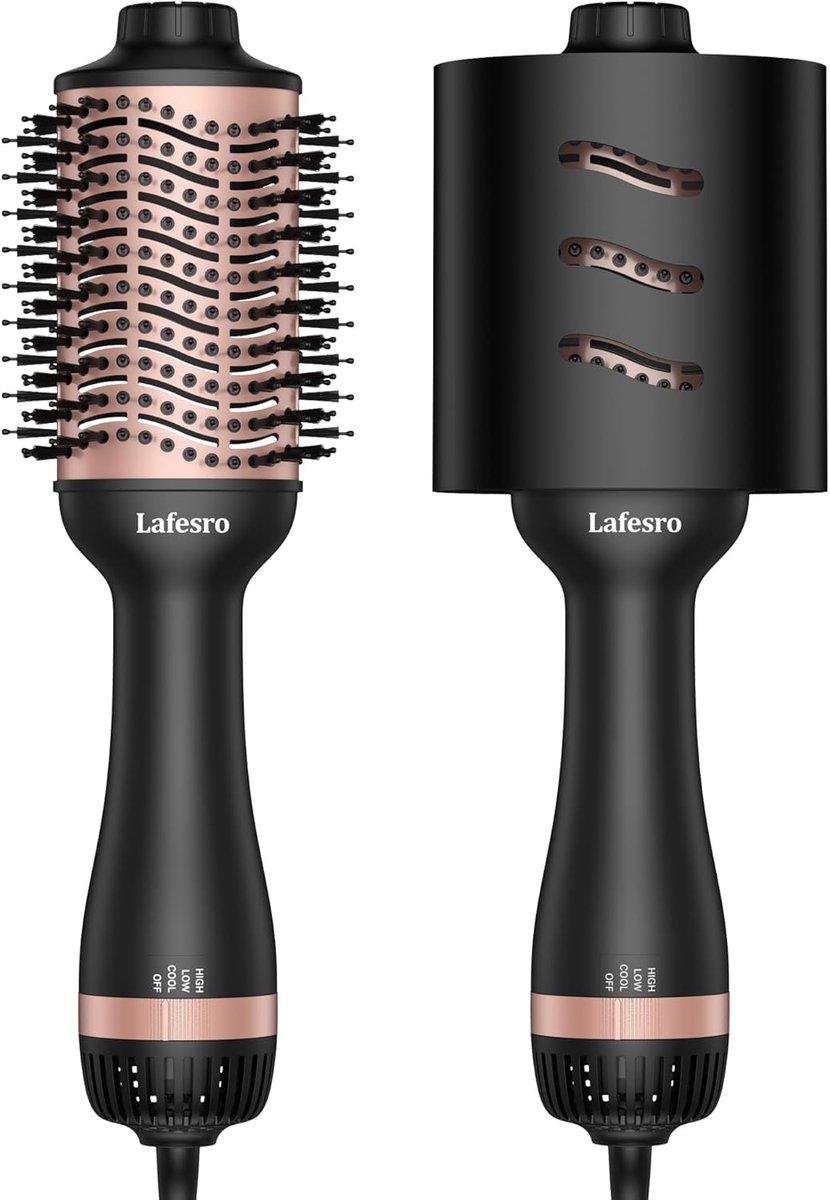 Thijox - Föhnborstel, Heteluchtborstel 60 mm, Ionische Keramische Ovale Borstel voor Glanzend Salon Blowout Effect, Negatieve Ionen Anti-Frizz, Föhn &