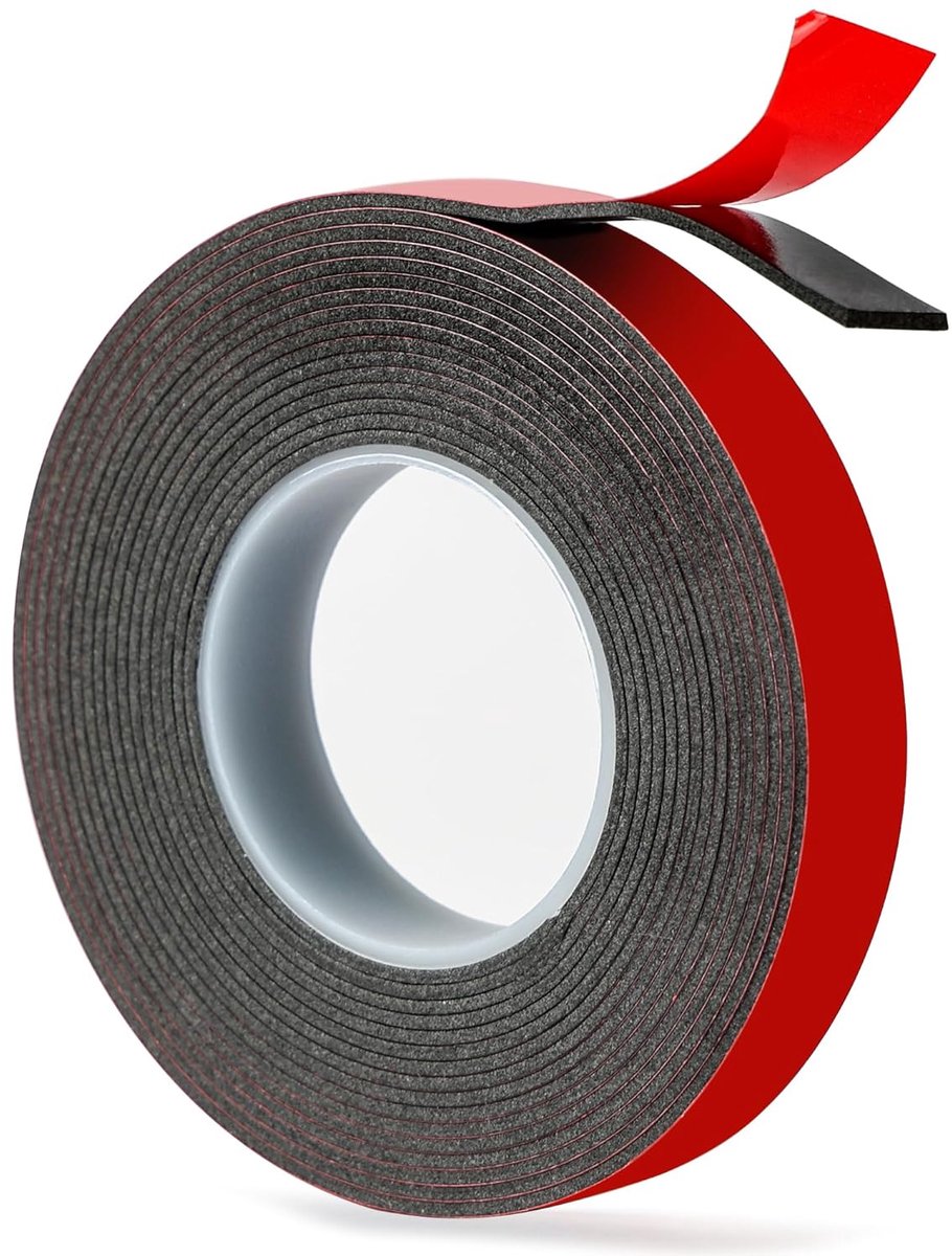 Thijox - Dubbelzijdige Plakband Extra Sterke 0.6mm, 2cm x 4.7m Waterdichte Montagetape, Hittebestendig voor Auto, LED-Strips, Wanddecoratie, Huis & Ka