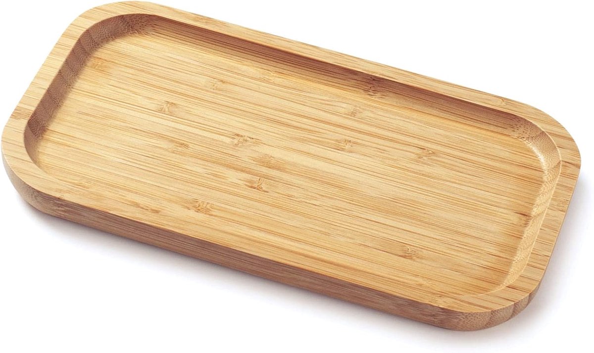 Thijox - Bamboe Kaptafel - Badkamer Aanrecht - Toilet Tank Top Organizer - 24,8 x 14 x 2,0 cm - Duurzaam en Elegant Design - Multifunctioneel voor Keu