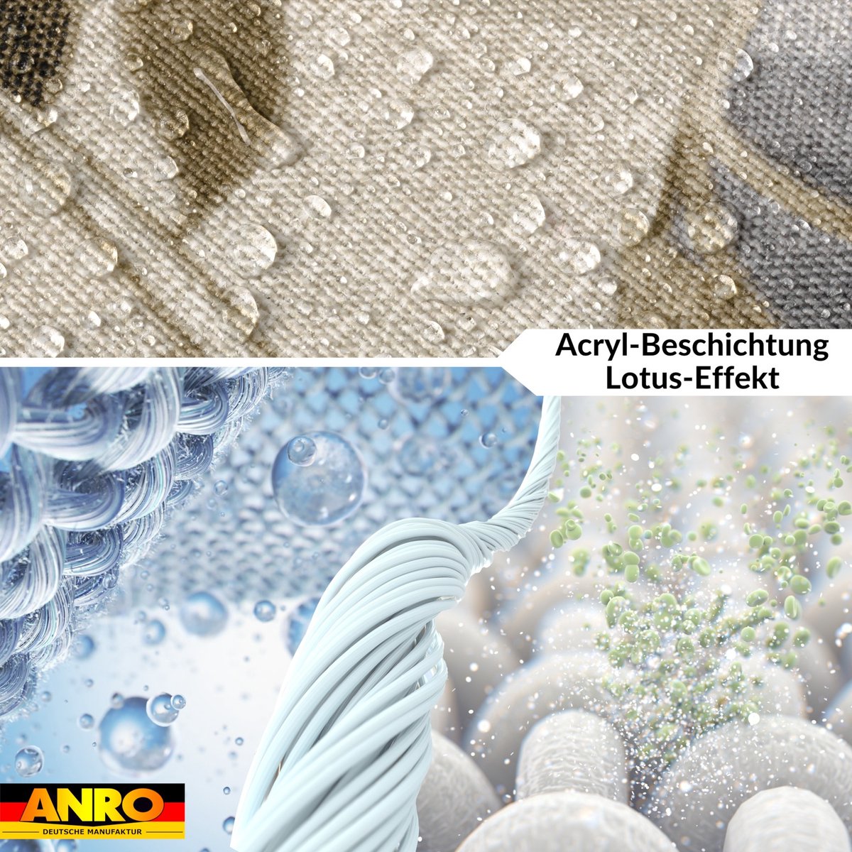 ANRO Tafelkleed Palladium Grijs Ovaal 200x140cm Met sierband Afwasbaar Waterafstotend