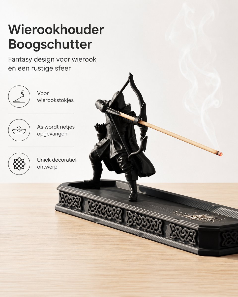 Skushy Wierookhouder Archer Incense Holder – Fantasy Ash Catcher - Accessoire - Organizer - Praktisch - Decoratief