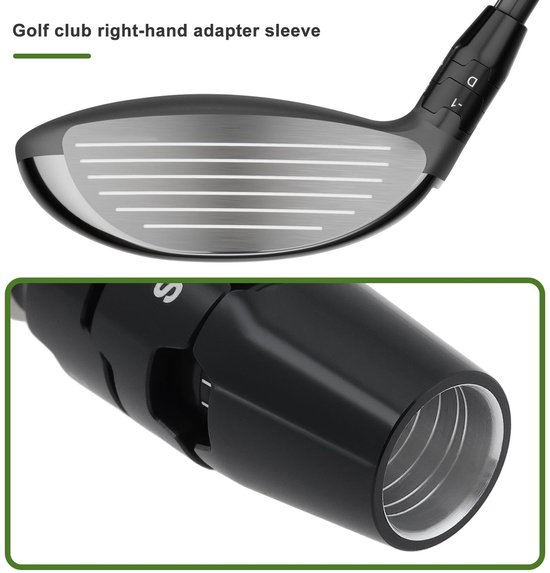 Allecto- Golfclub schacht adapter hoes - Rechtshandige - 0,9 cm - Compatibel met Callaway - Compatibel met Super Hybrid - Zwart - Accessoire voor golfuitrusting - Geschikt voor rechtshandige clubs van Allecto — afbeelding 5