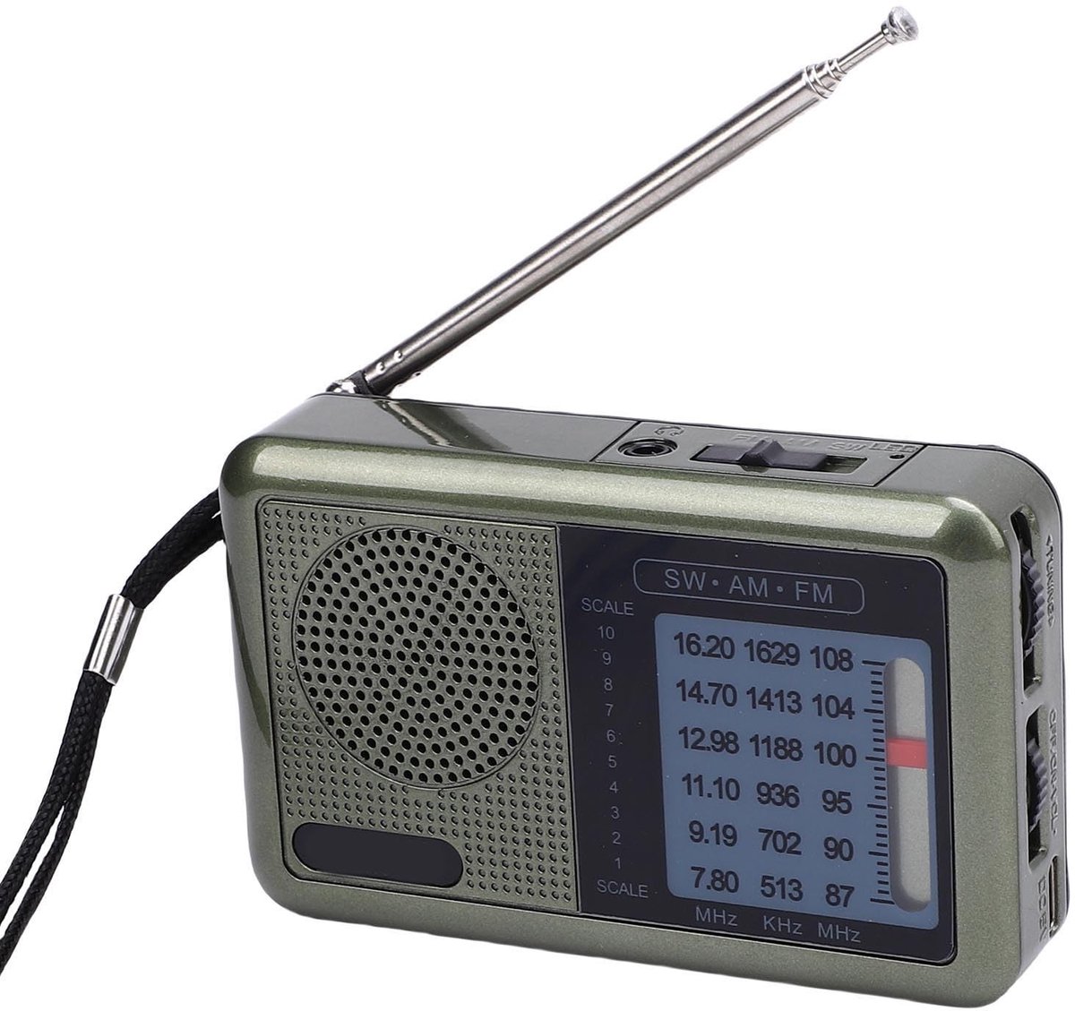 Dailygoods- Draagbare Radio HiFi Geluid - AM/FM Volledige Bandontvanger - USB Oplaadbare Batterij - Compact Ontwerp - Ideaal voor Camping