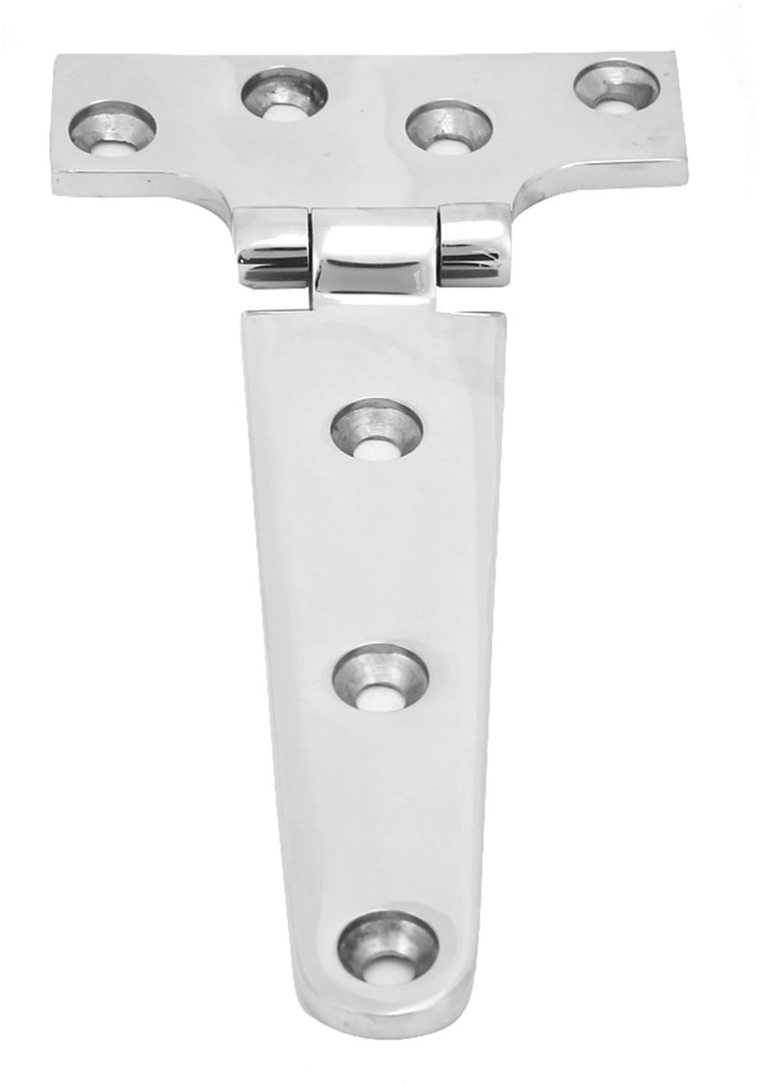 Dailygoods- Scharnier Roestvrij Staal Versterkt - Deur/Poortbeslag - 151x75x4,5mm - Duurzaam - Hoogwaardige Afwerking - Betrouwbare Functie - Deurscharnier