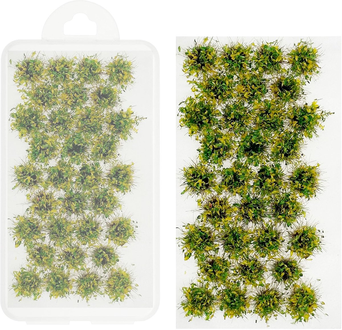 Dailygoods- Bloemtrossen 32 Stuks - Miniatuur Kunstgras - Decoratie Modeltrein - DIY Diorama - Nylon - Hoogte 8 mm - Miniatuurbloemen