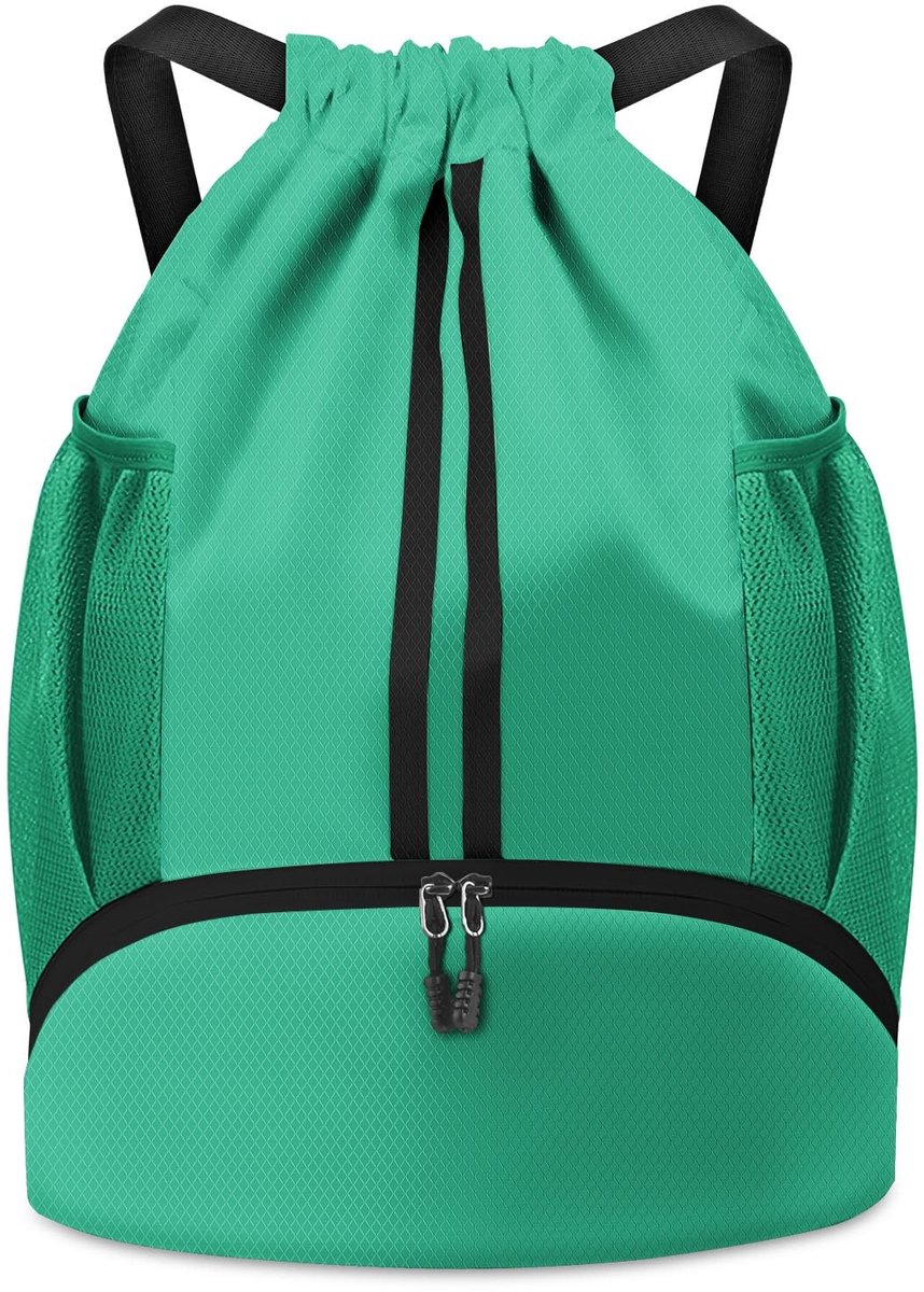 Dailygoods - BROTOU Gymrugzak voetbaltas Rugzak met trekkoord verstelbaar trekkoord Gymtas, Waterdicht, sporttas voor heren Dames kinderen Jongeren