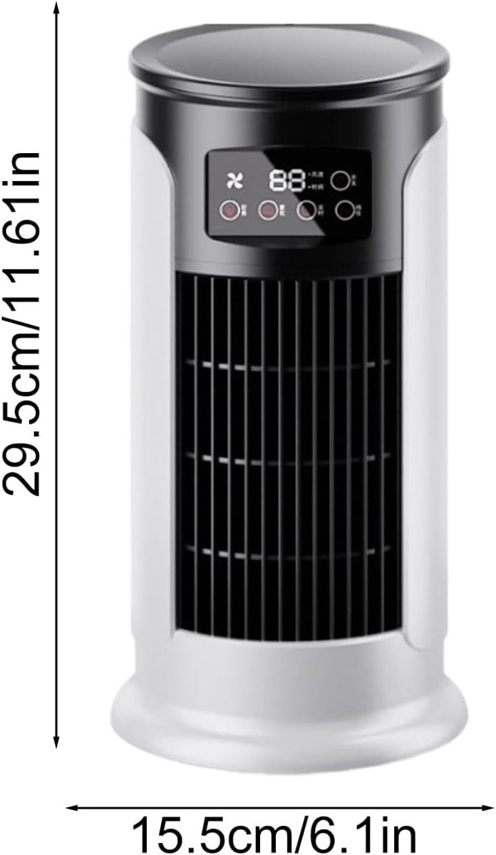 Draagbare Airconditioner | USB Persoonlijke Mini Airco Ventilator - Stille Timer Ruimteverkoeling Compacte 300ml Waterreservoir Persoonlijke Koeler Voor Slaapkamer Auto En Buitenshuis – foto 2