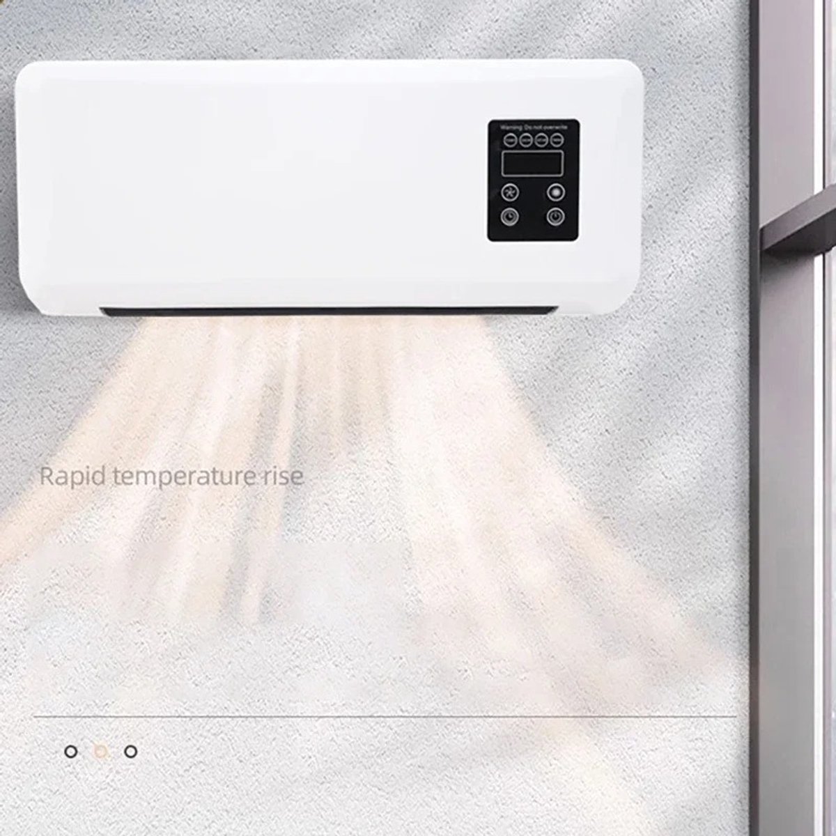 Archi Wandventilator met Verwarming – Airco - 2-in-1 Ventilator & Heater – Afstandsbediening – 1500W – Wandmontage – Wit