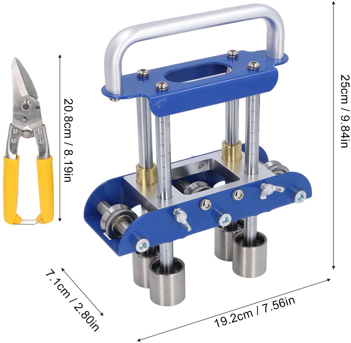 Dailygoods- Rolbuiger Drie-station - Plaatwerk Kraalrol - 0-90° Hoeken - Dakplaatbuiggereedschap - Voor Metalen Dakbedekking - Veilig Ontwerp - Randroller