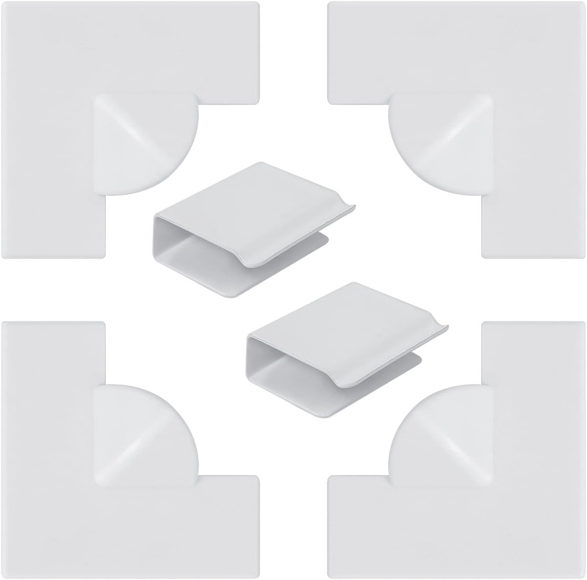 Dailygoods- Raamschermaccessoires Magnetisch - 4 Hoekgrepen - 2 Winddichte Clips - Doe-het-zelf - Geschikt voor Vliegengaas - Pakket Inhoud - Raamscherm