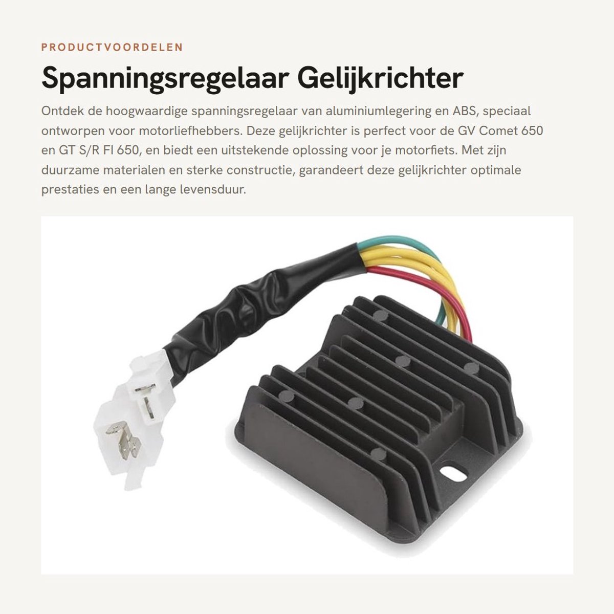 Dailygoods- Spanningsregelaar Gelijkrichter Aluminiumlegering - Motorfiets Gelijkrichter - Hoge Betrouwbaarheid - Professionele Productie - Krasbestendig - Uitstekende Warmteafvoer