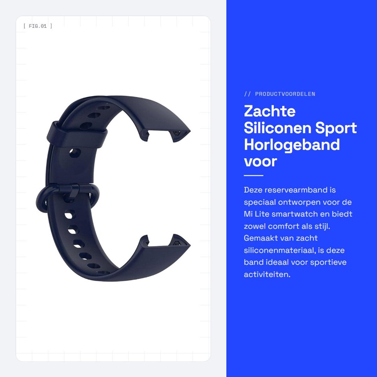 Dailygoods - Zachte Siliconen Sport Horlogeband voor Mi Lite Smartwatch