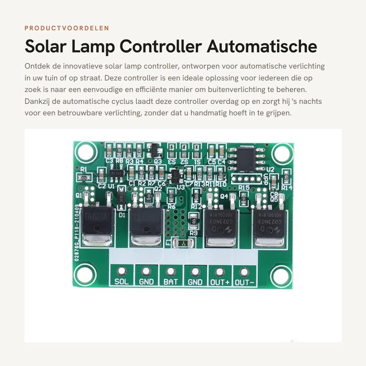 Dailygoods- Solar Lamp Controller 10A - Lichtschakelaar - Zonne Laadregelaar - Automatische Cyclus - Afstandsbediening - DIY Tuinverlichting