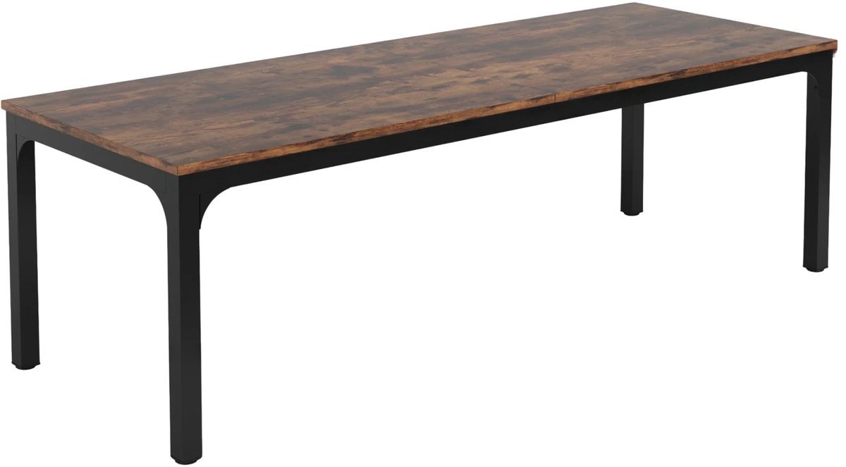 Bureau 200cm Bruin - 200cm bureau met 6 personen - Voor Volwassenen