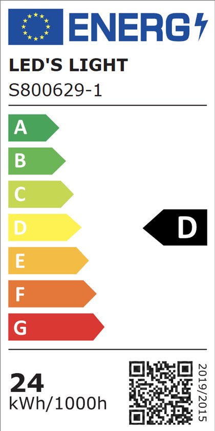 Energieklasse D, LED'S LIGHT S800629-1, 24 kWh/1000h