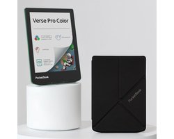 PocketBook Verse Pro Color e-reader Sage Glow – 6 inch – 16 GB – waterdicht + Zwart Origami hoesje – voordeelbundel