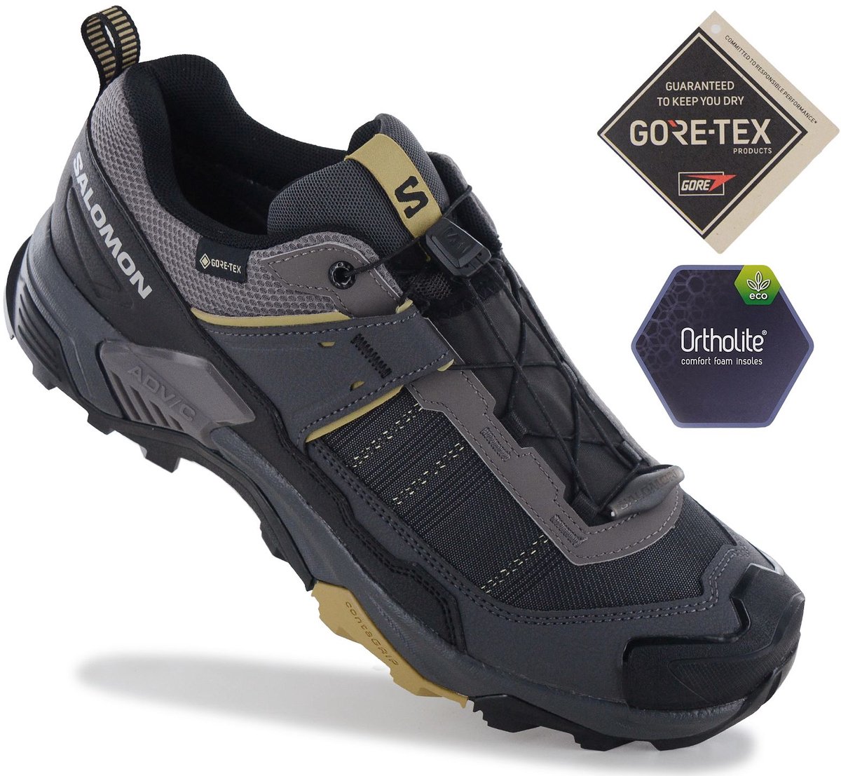 Salomon X ULTRA 5 GTX - GORE-TEX - Heren Wandelschoenen Trekking Schoenen Grijs 491028 , Maat: EU 40 2/3 UK 7