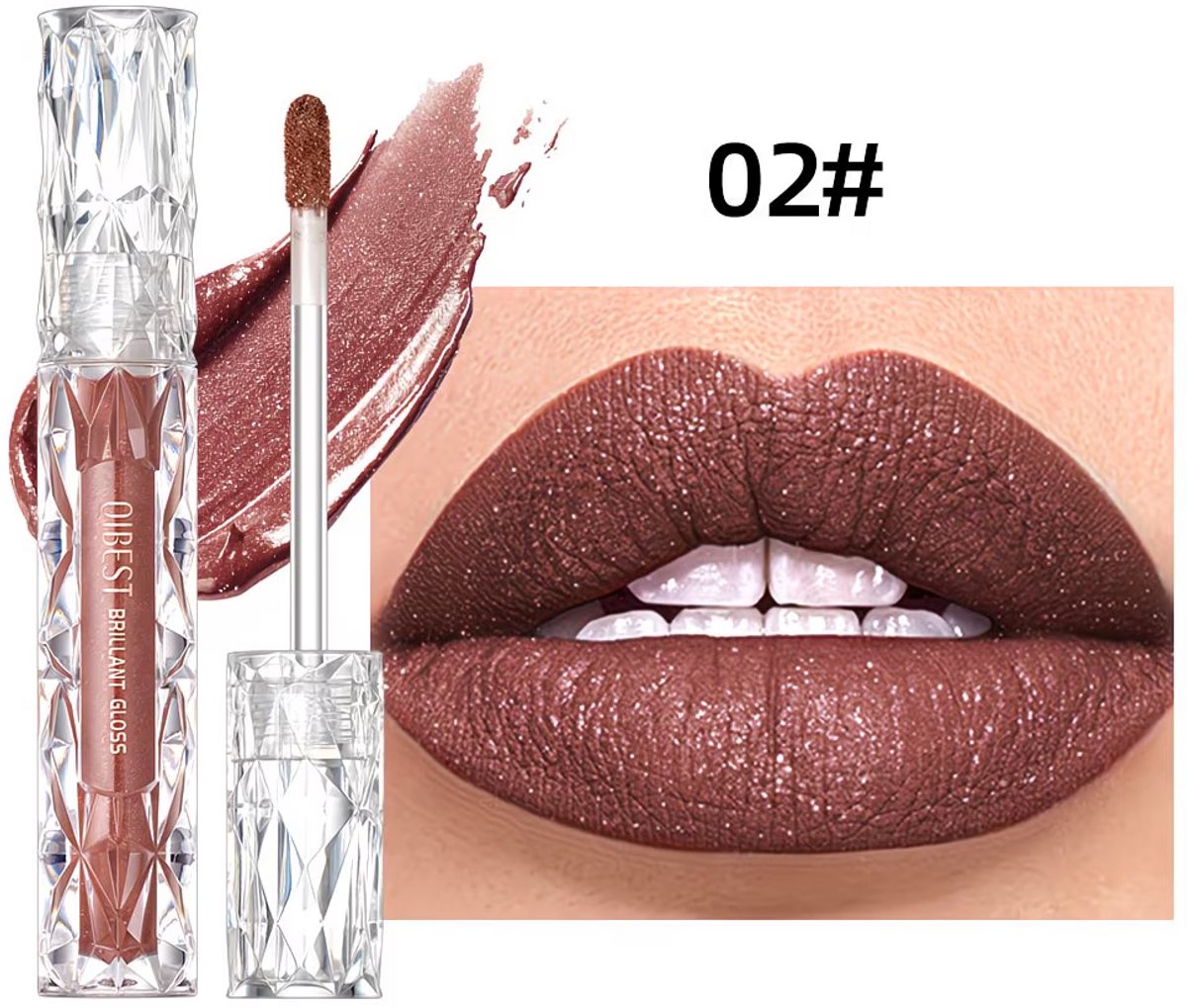 Pearly Lip Gloss Taupe Mocha – Shimmer Lipgloss met Parelmoerglans – Langhoudende Glanzende Lipgloss