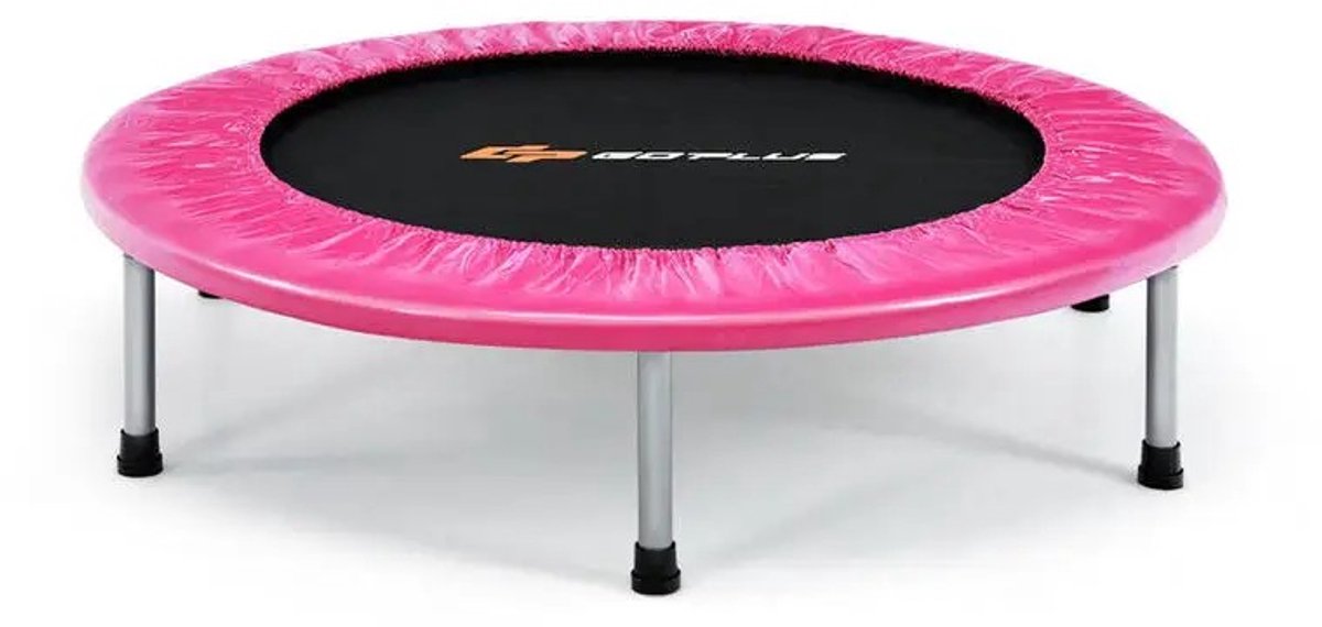 Dailygoods 38 inch mini opvouwbare trampoline, draagbaar vrijetijdsfitnessbord, roze