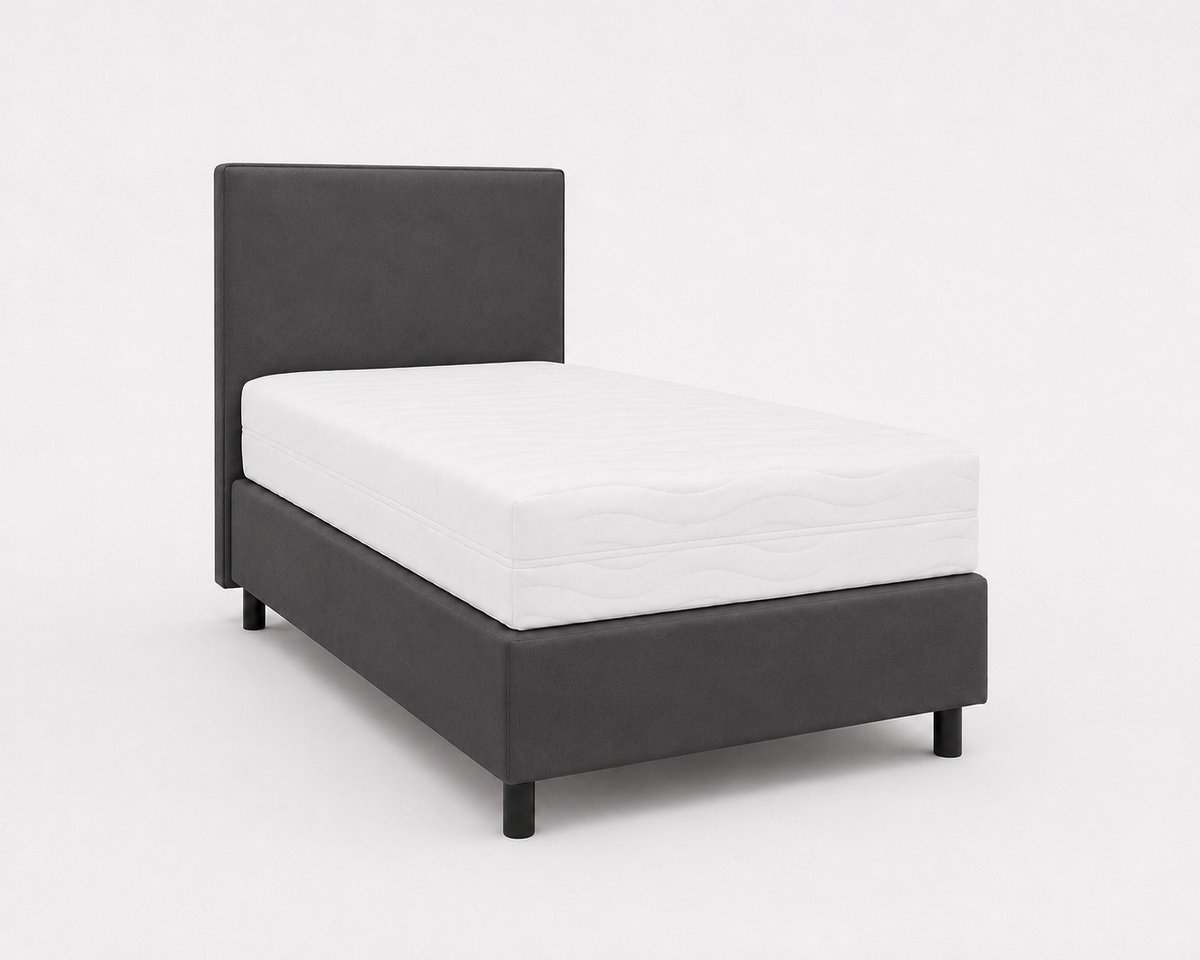 Home & Living Opberg Boxspring Savelle - 90x200 Compleet - Antraciet - Luxe Living Home