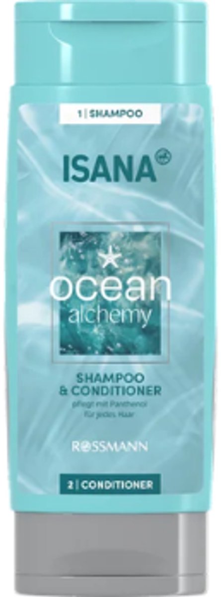 ISANA Shampoo & Conditioner Twinpack Ocean Alchemy | 1x 100 ml Reisformaat - Zeealgen & Marine Mineralen | Hydraterende Verzorging voor Normaal Haar
