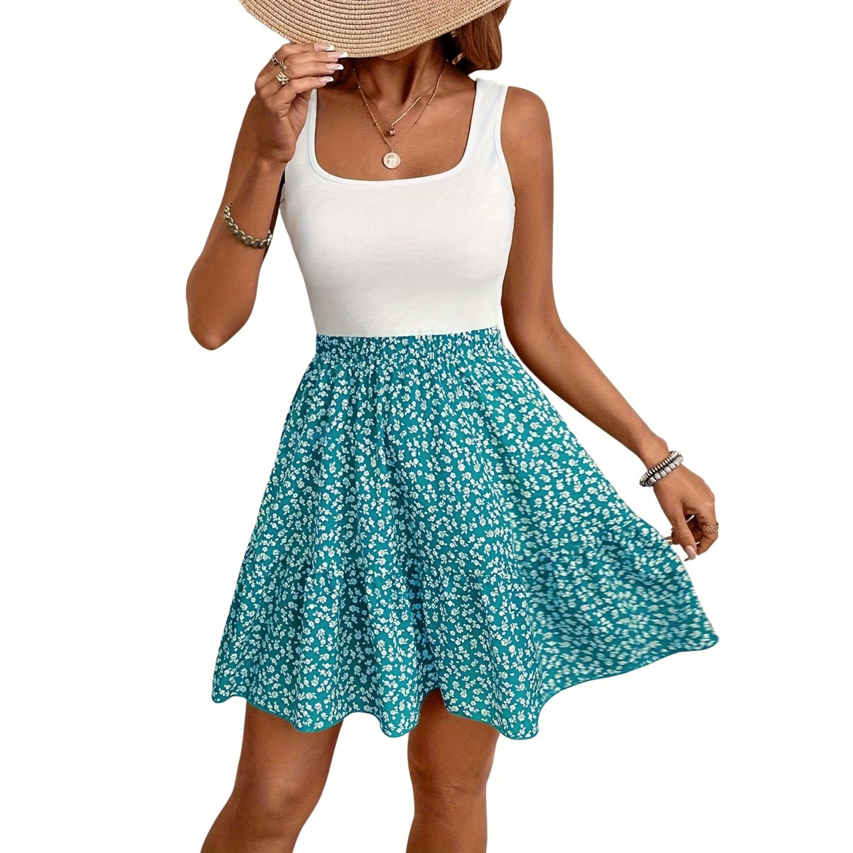 Currero Zomerjurk Dames Zomerjurken Volwassenen Vrouwen Midi Jurk Ibiza Stijl Sundress Dress Vidriteit