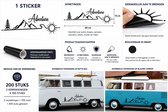 Zwart 30*9cm Berg En Zon Auto Stickers Avontuur Ontwerp Camper Caravan Stickers Vinyl Accessoires Onderdelen