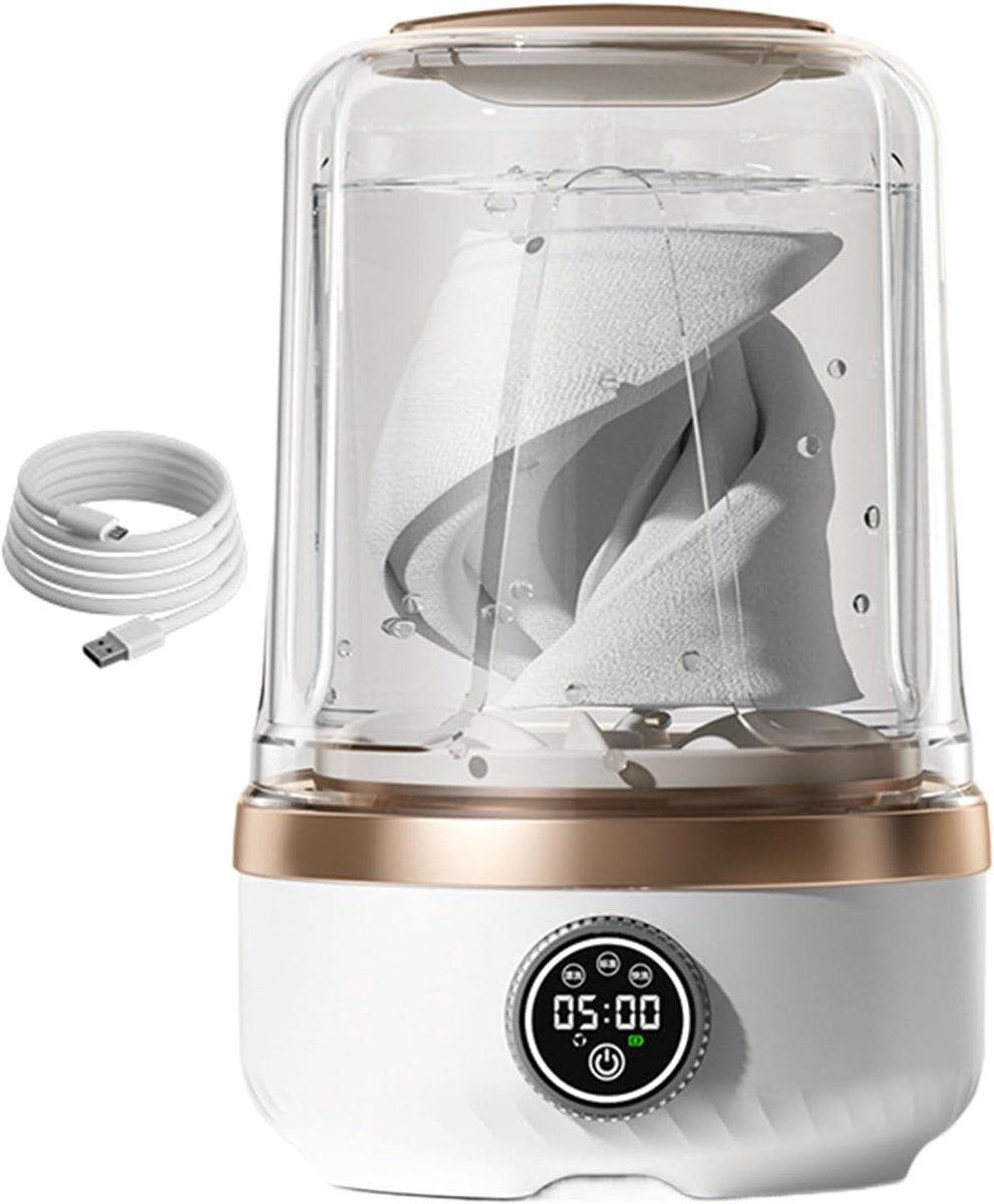 Mini Was Machine Draagbare Wasmachine Delicate Kleding Wassen 3 Wasprogramma's 2 Liter Capaciteit Wit