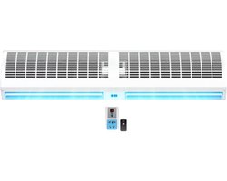 Afstandsbediening Wandventilator - Luchtgordijn Ventilator - Luchtstromen Creëren - Volledig Metalen Behuizing - 100cm - Wit