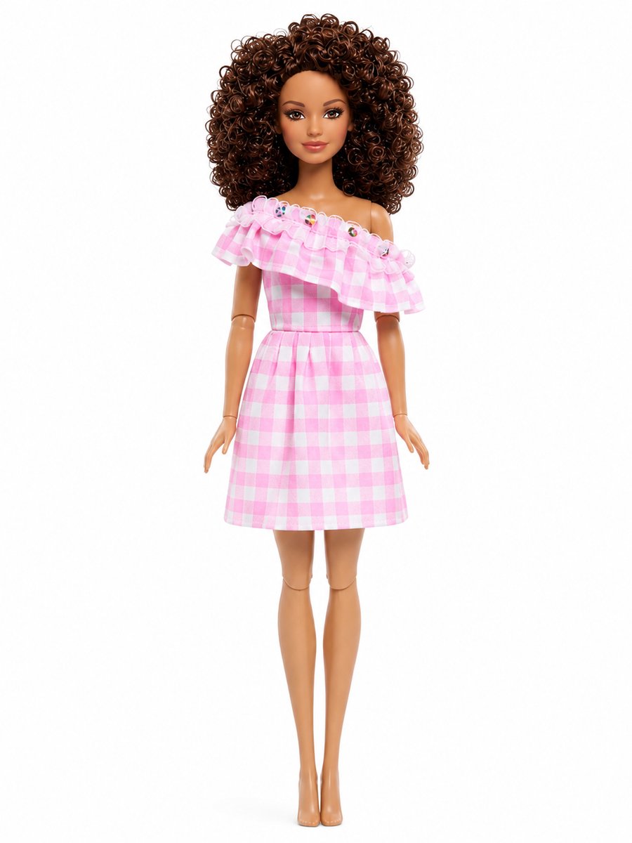 Lynn’s poppenkleertjes - Set ‘Kyra' - Geschikt voor (curvy) modepop - Set van 5 outfits - Kleding voor modepoppen - Cadeauzakje — afbeelding 4