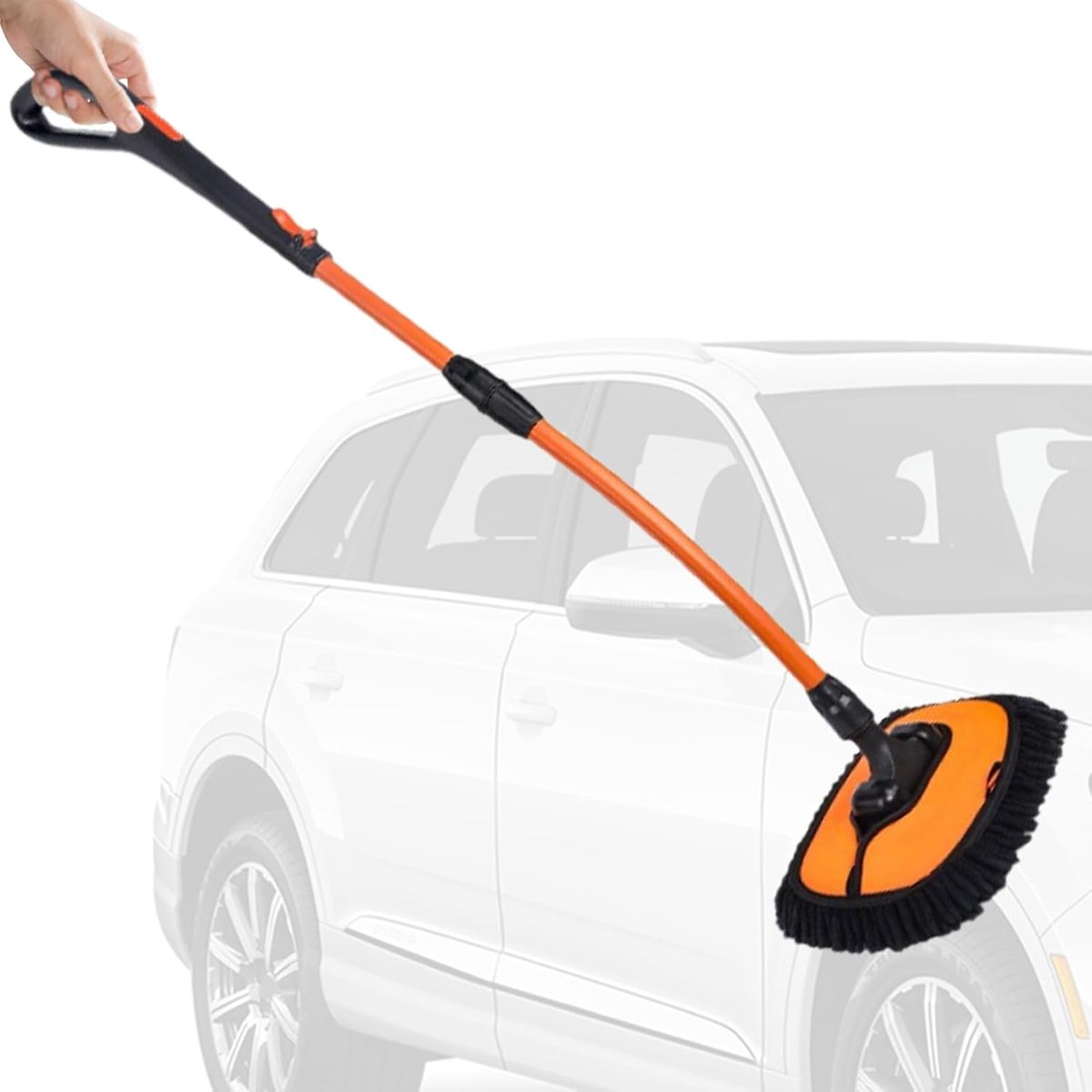 Autowasmop Lange Handgreep - Reinigingsgereedschap Auto - Voertuigen Wassen - Geen Kras Microvezel - 55 x 3 x 28 cm
