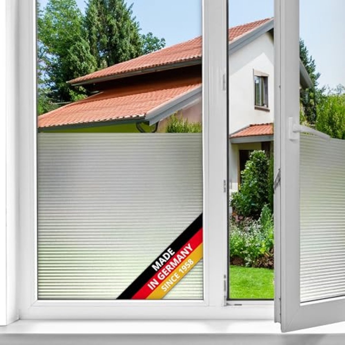 ModernStore Raamfolie Anti Inkijk Strepen - Privacy Window Film Zelfklevend 45 cm x 2 m - 
