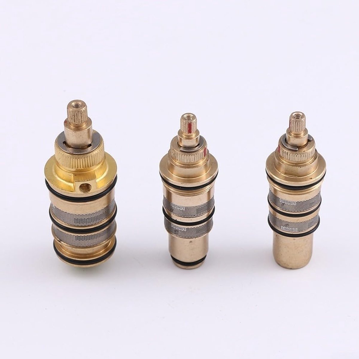 Thermostatische Ventielpatroon - Kraan Cartridge - Watertemperatuur Regelen - Koperen Constructie - 20-90 °C - Goud