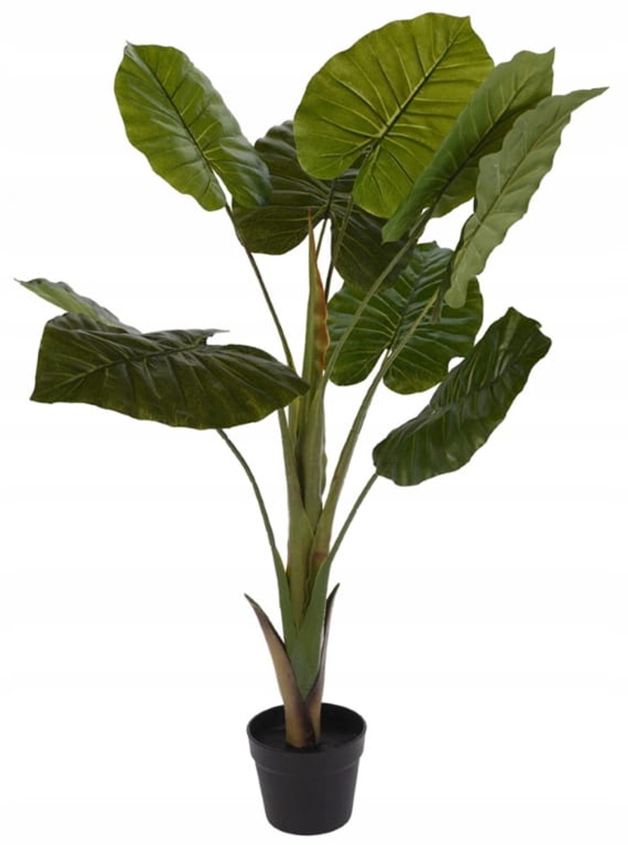 Koopman Kunstplant in Pot - 110cm - Zwart - Voor Binnen en Buiten Groen;Zwart