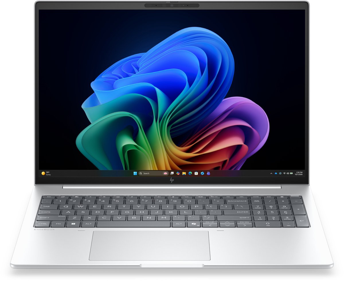 HP EliteBook 8 G2i 16 Next Gen AI PC Copilot+ PC Intel Core Ultra 7 355 Laptop 40,6 cm (16") WUXGA 32 GB LPDDR5x-SDRAM 1 TB SSD Wi-Fi 7 (802.11be) Windows 11 Pro Zilver QWERTY