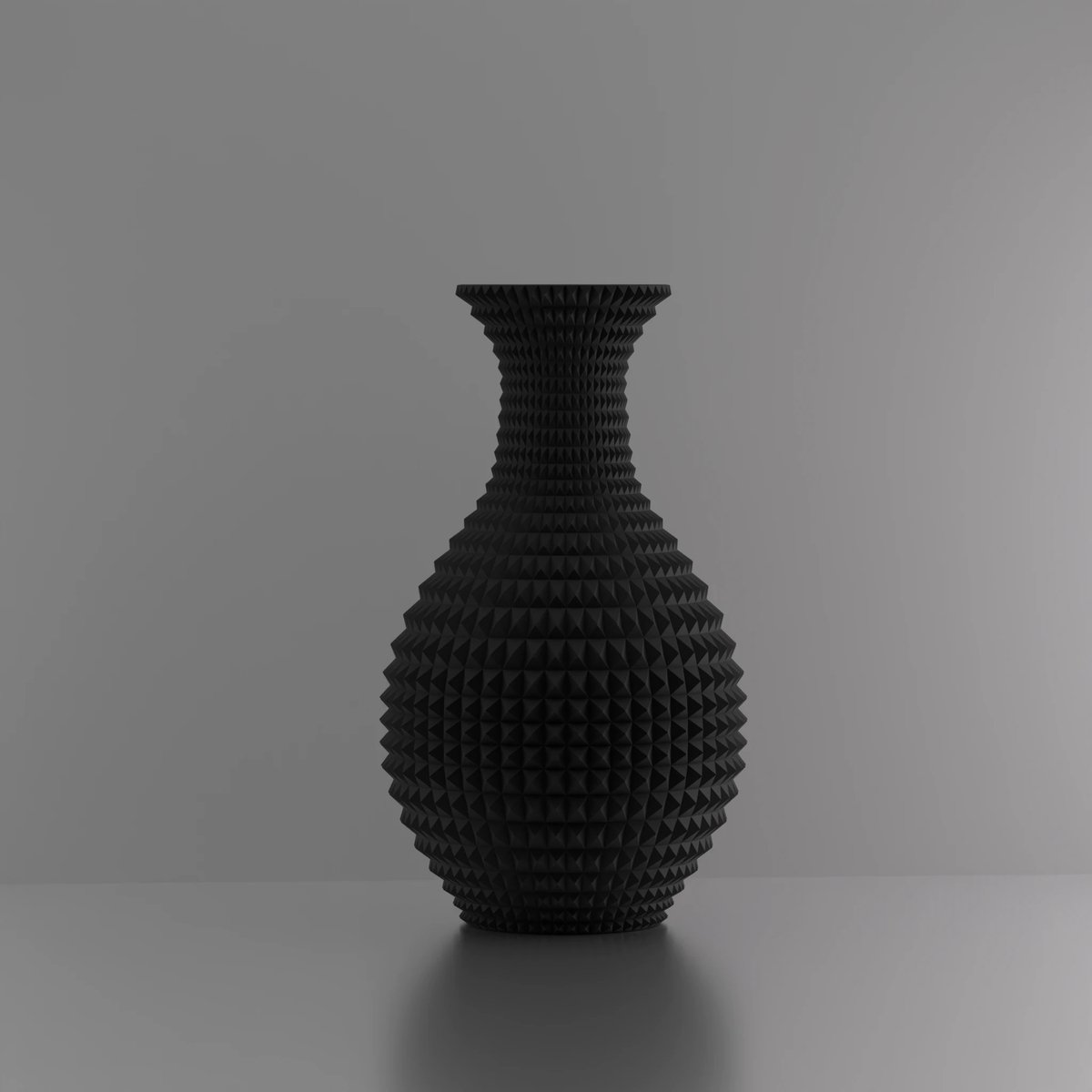3d-gezellig Avontuur - Vaas - Waterdicht - Zwart - Maat 30 cm - Kunststof - Modern - Bloemenvaas - 100% gerecycled PLA (bioplastic)