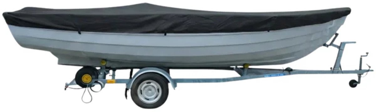 Bootzeil Afdekzeil 600D Luxe Zwart | 490-550cm lang x 240cm breed