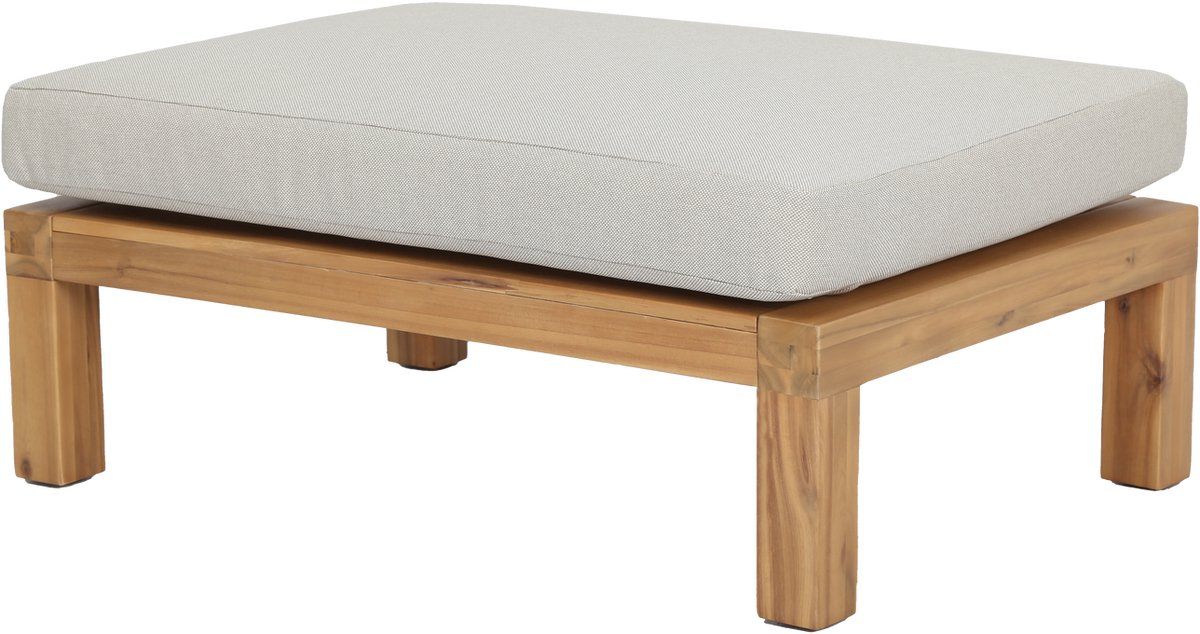 vtwonen Relax Tuin Hocker/ Bijzettafel - Acaciahout - Naturel/ Zand - 40x90x60