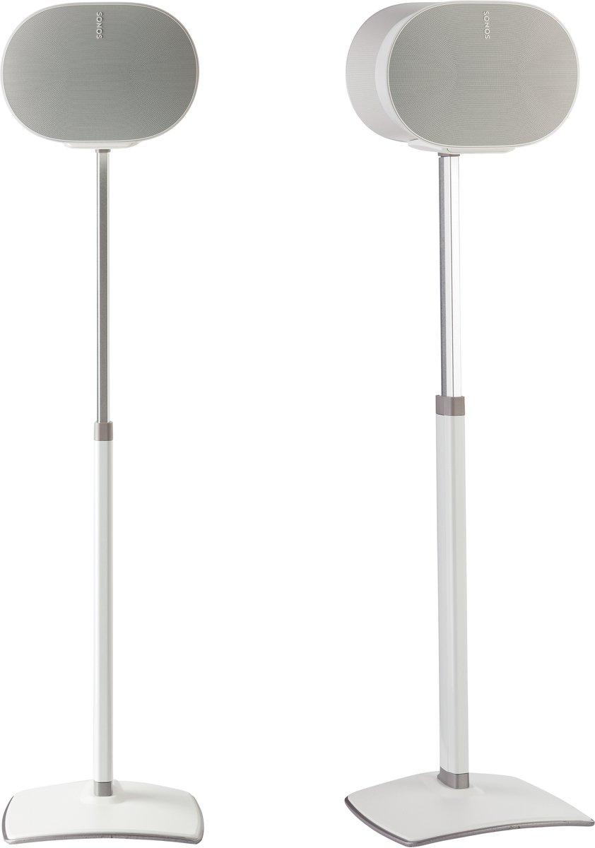 Sanus WSSE3A2-W2 adjustable speaker stand - verstelbaar in hoogte - luidsprekerstandaard - optimale luisterhoogte - kabelbeheer - geschikt voor Sonos ERA 300 - 2 stuks (paar) - Wit