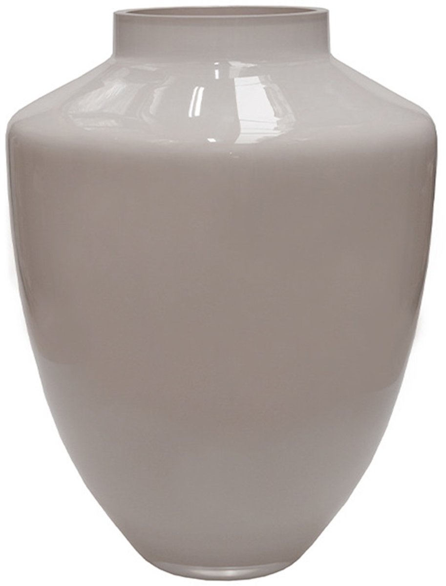 Vaas Tugela M | Medium | Ivory - Pastel Wit - Beige | Mond geblazen glas | Glans | Ø28 x H36 cm