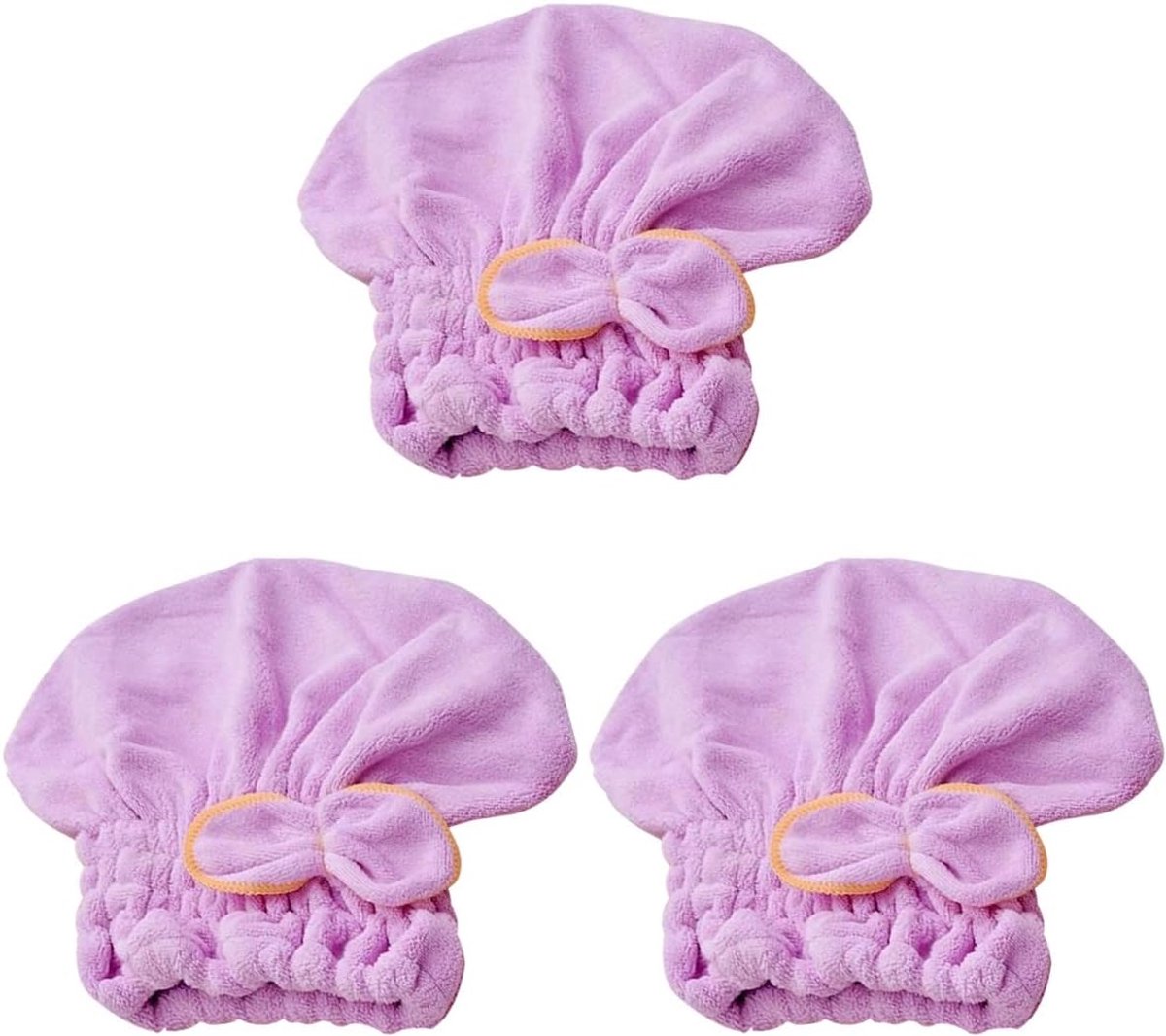 Sneldrogende Hoed - Haar Wrap Tulband - Haar Drogen - Koraal Fleece Materiaal - Medium - Paars